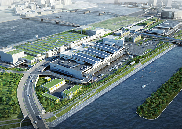 豊洲市場全景